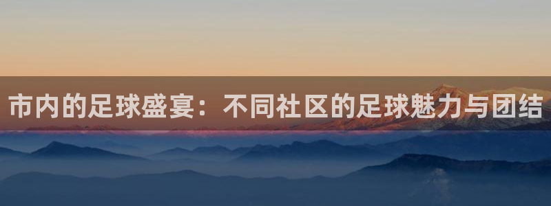  市内的足球盛宴：不同社区的足球魅力与团结